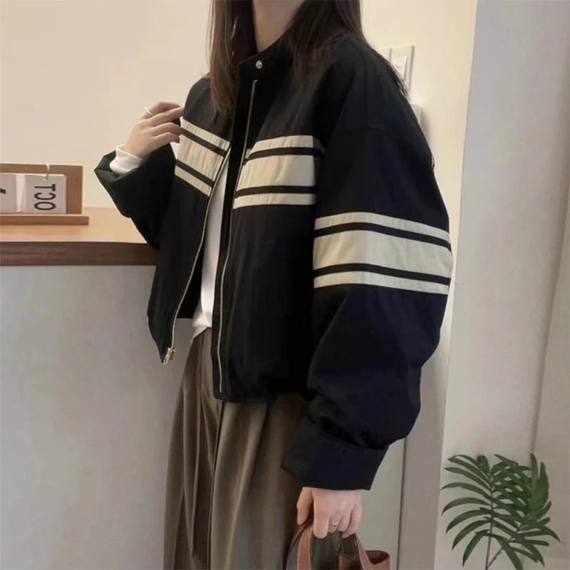 韩版棒球服外套女春秋2024年新款小个子短款休闲宽松爆款夹克上衣