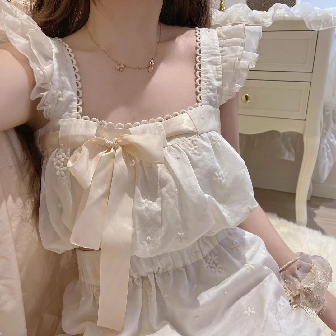 【宝石·恬梦】定制刺绣PETITBIJOU南法大小姐家居服set千金风套装