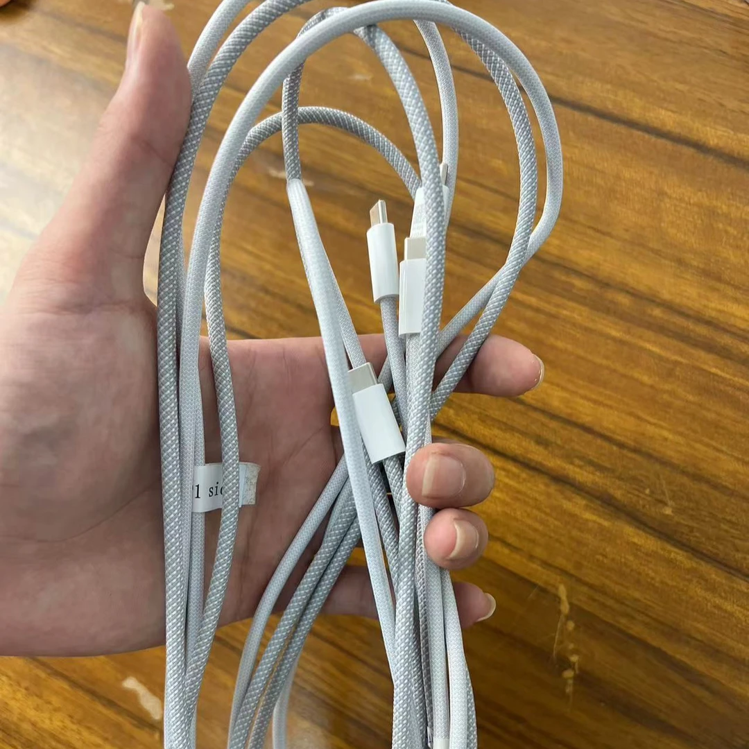 95新 Apple/苹果 2米双C编制工程线适用于苹果15系统 iapd电脑线