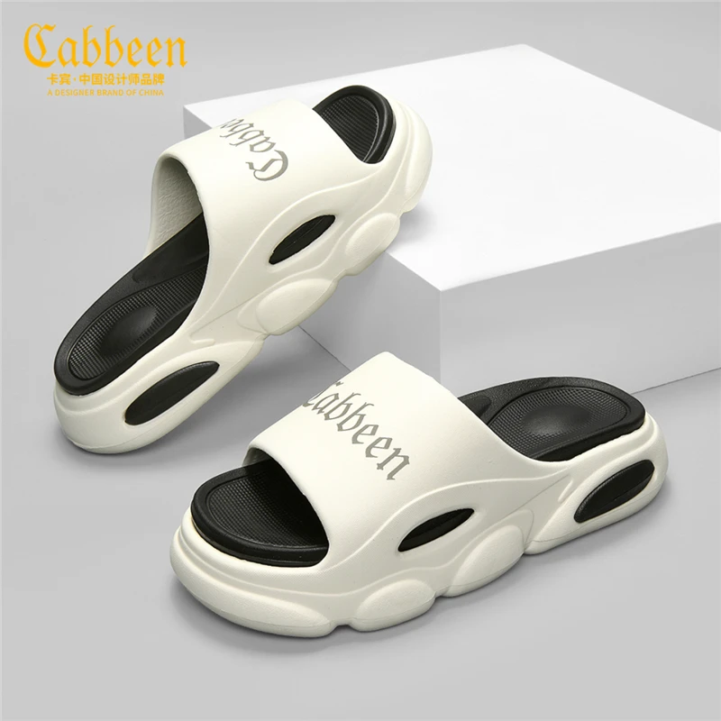 卡宾男士网红拖鞋2025年夏季外穿厚底一字拖潮男运动凉拖鞋沙滩鞋