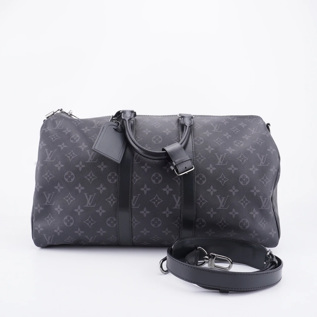 95新 98新LV经典黑老花keepall45旅行包45/27/21 F077