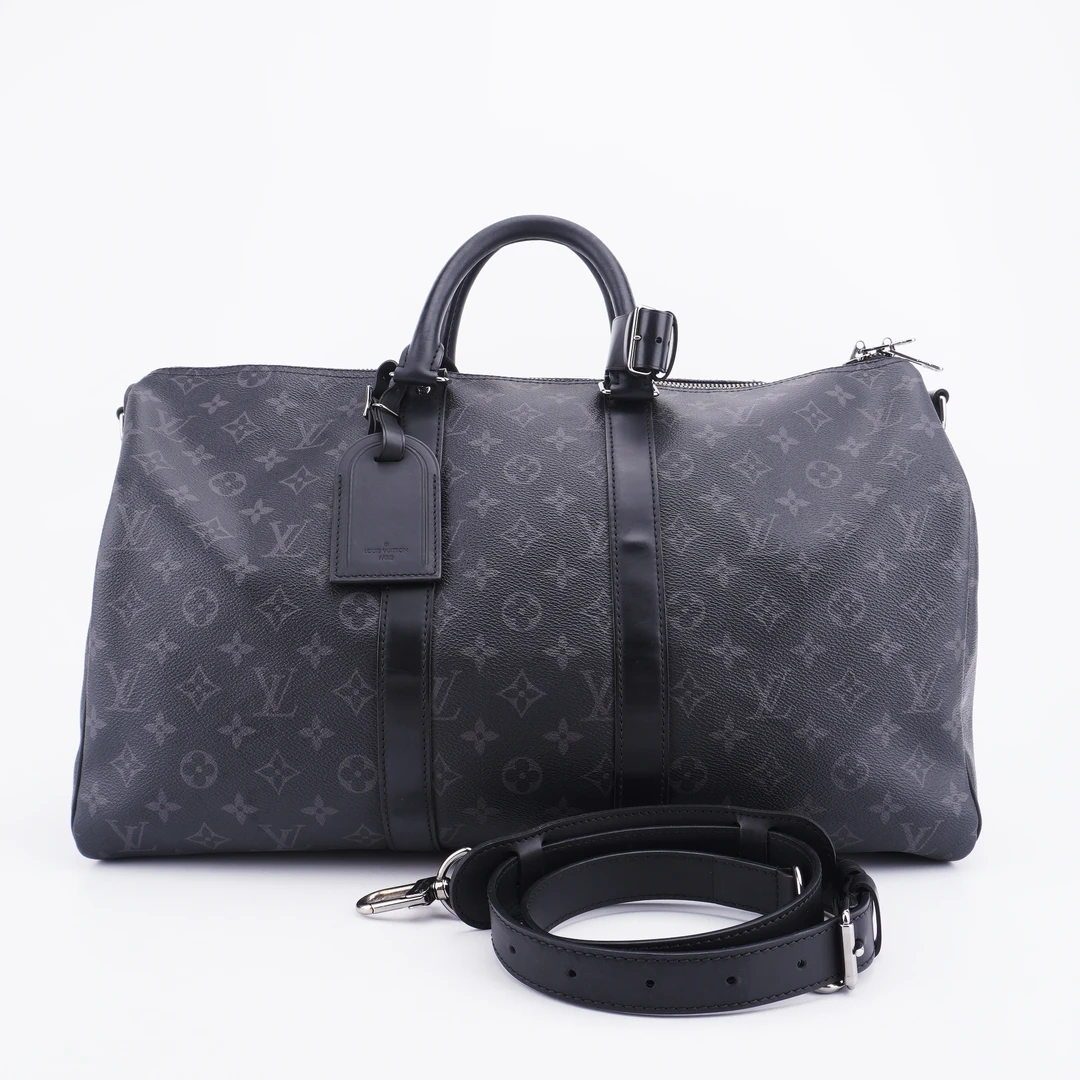 95新  98新LV经典黑老花keepall45旅行包45/27/21 F089