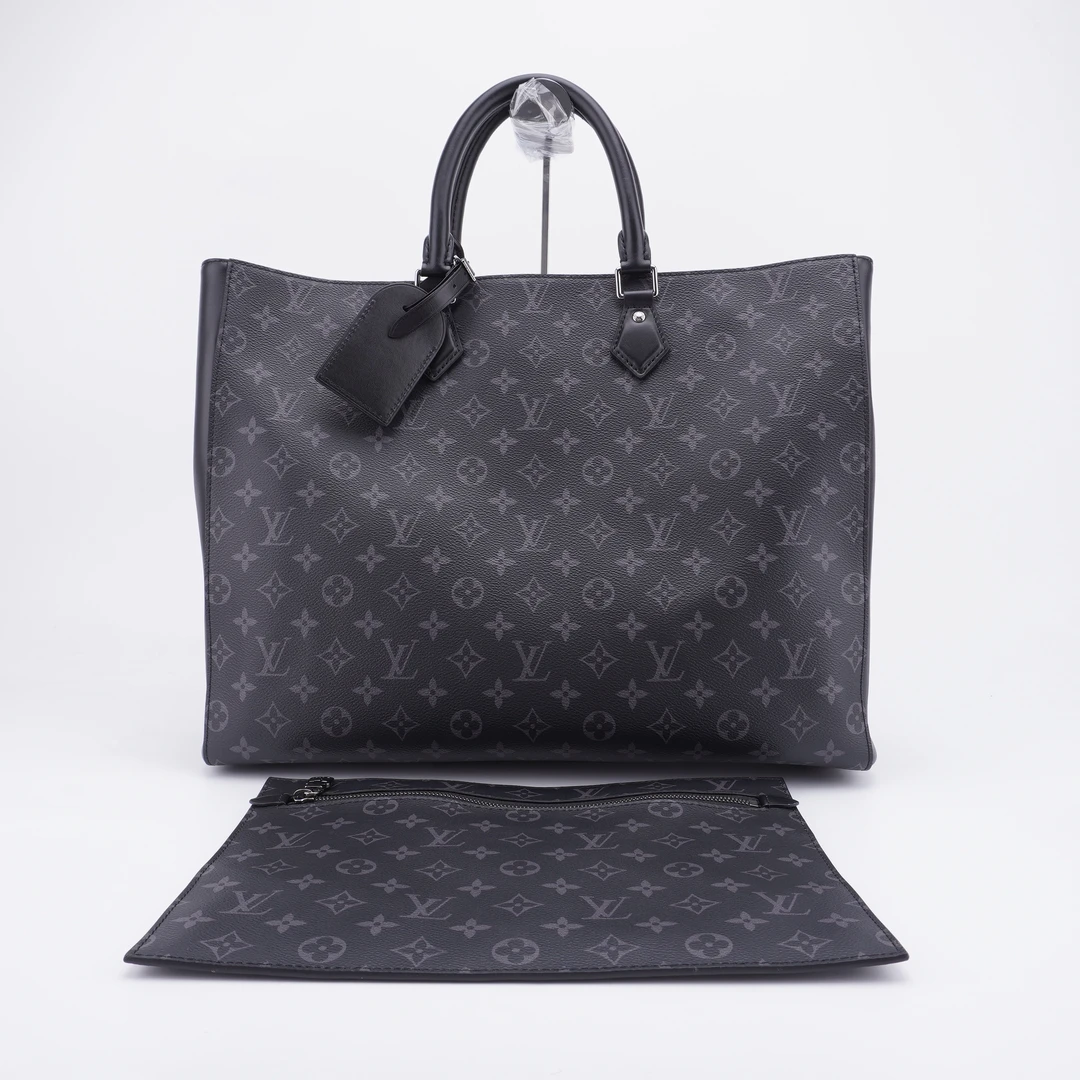 95新 LouisVuitton/路易威登 黑老花手提包 D076