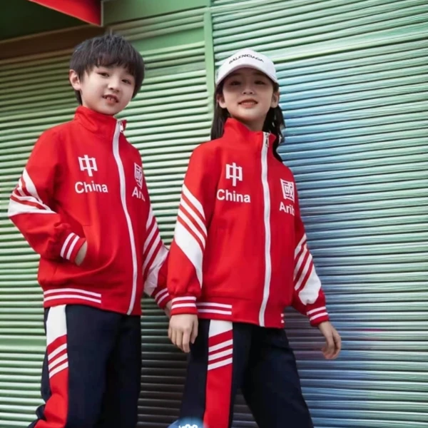 幼儿园服春秋装小学生校服套装班服儿童英伦风运动服两件套表演服