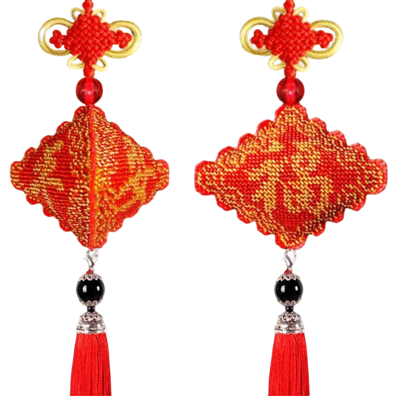 十字绣套件手工珠绣汽车挂件平安福手工平安符刺绣手工DIY车挂件