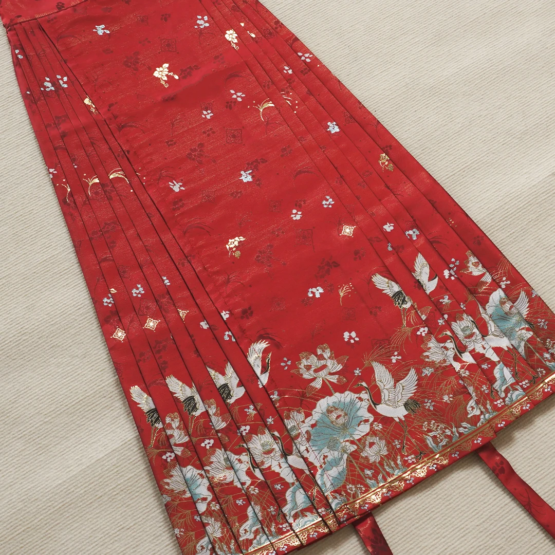 司王原创汉服【云中鹤】明制重工艺织金妆花日常打卡马面裙复古清凉