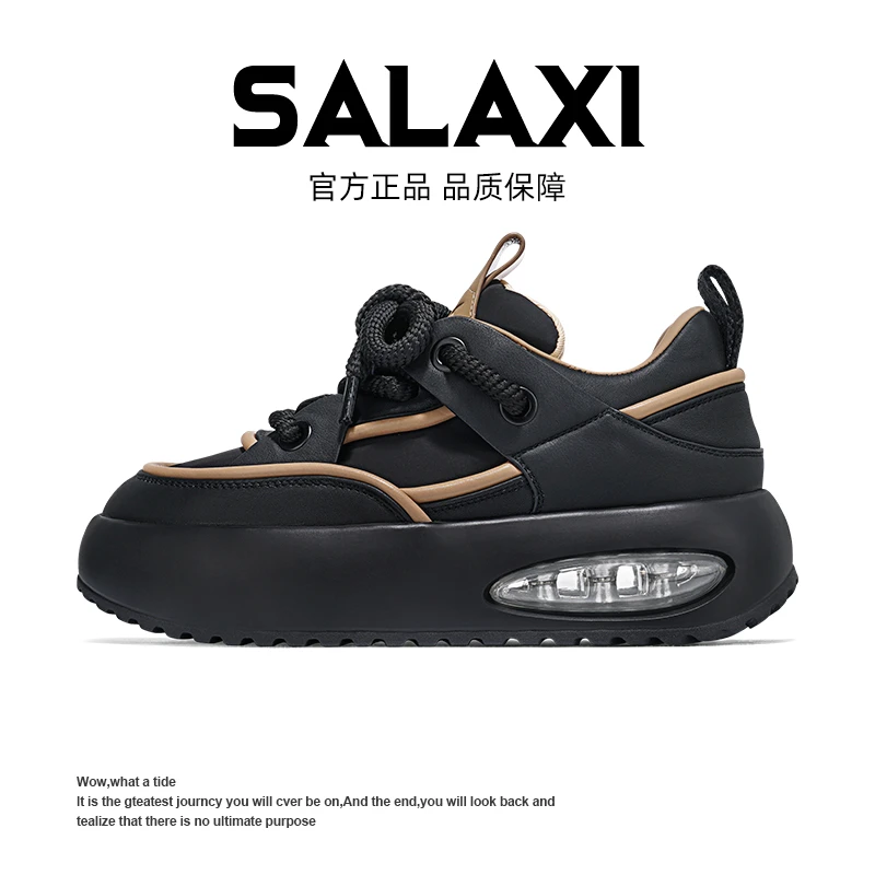 SALAXI【情侣款】ins潮牌冬季情侣潮鞋轻奢百搭气垫休闲低帮老爹鞋