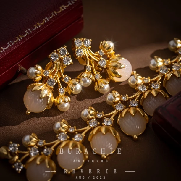 铜合金耳饰 Loulou de la Falaise粉朵时尚素款BURACHIE//5872