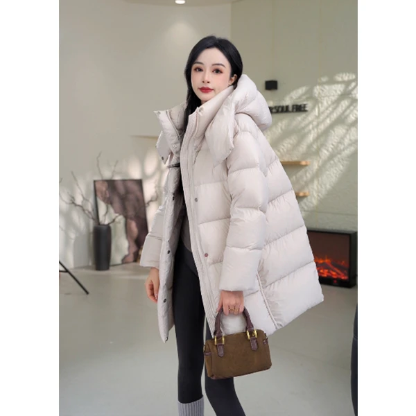 （极寒-95真鹅绒中长款）2024正品5防泡芙高充绒科鲁达朵绒16F609