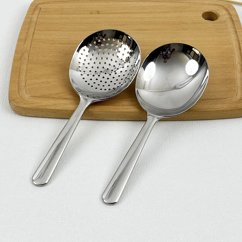 18-10不锈钢家用分餐勺漏勺家用分餐勺自助餐厅分菜勺公勺