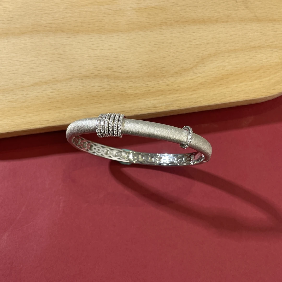 925银手镯 【云上雅岚】素岸 | C8248-S925银开口手镯