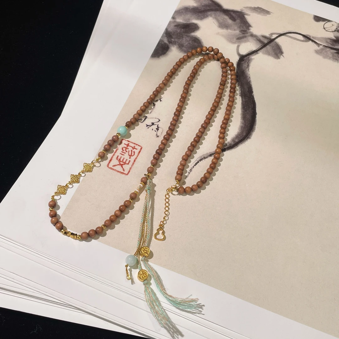 【云上雅岚】 无恙 | C3585-老山檀项链4mm-多样性发一件