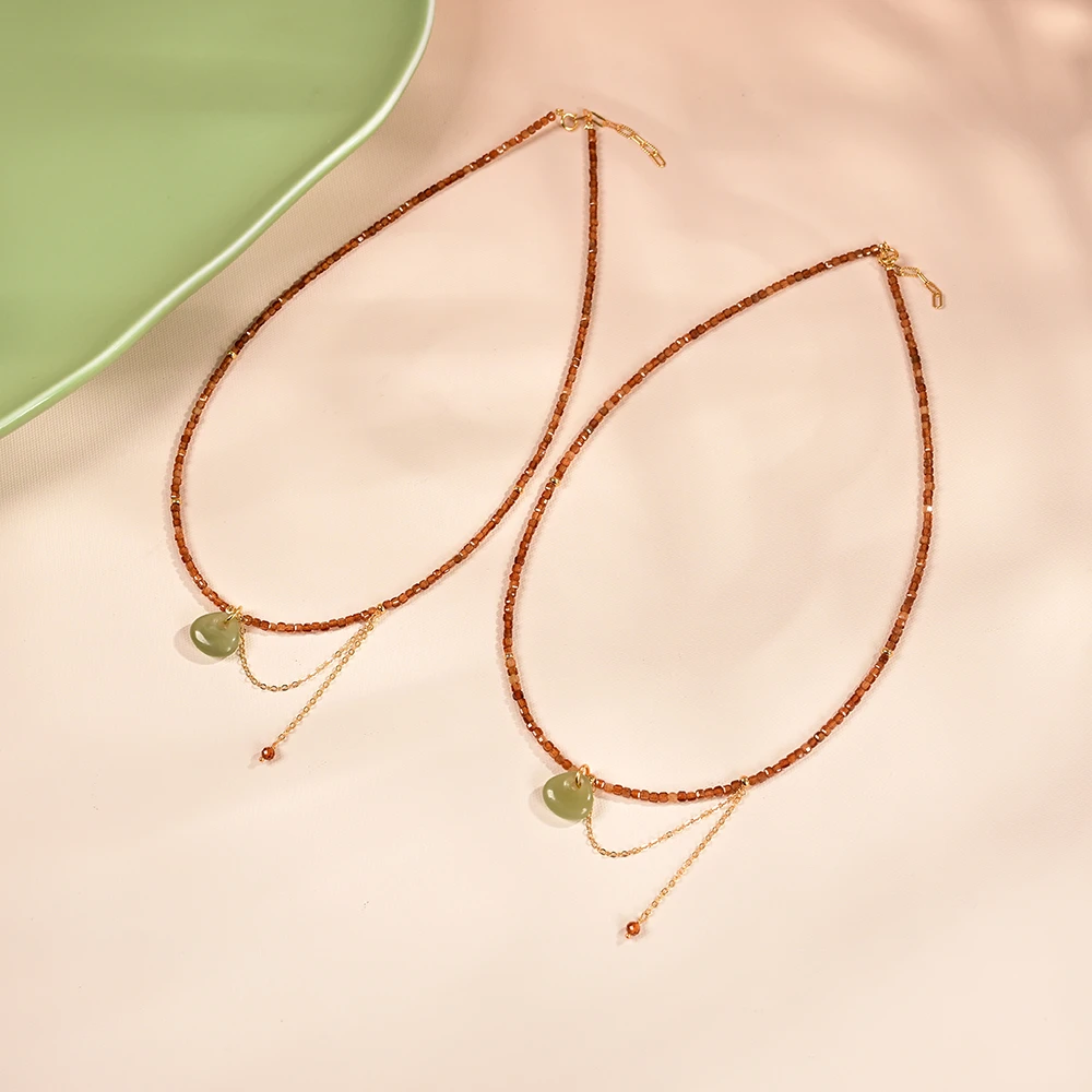 【云上雅岚】祈也 | C3787 和田玉DIY项链-4mm-多样性发一件