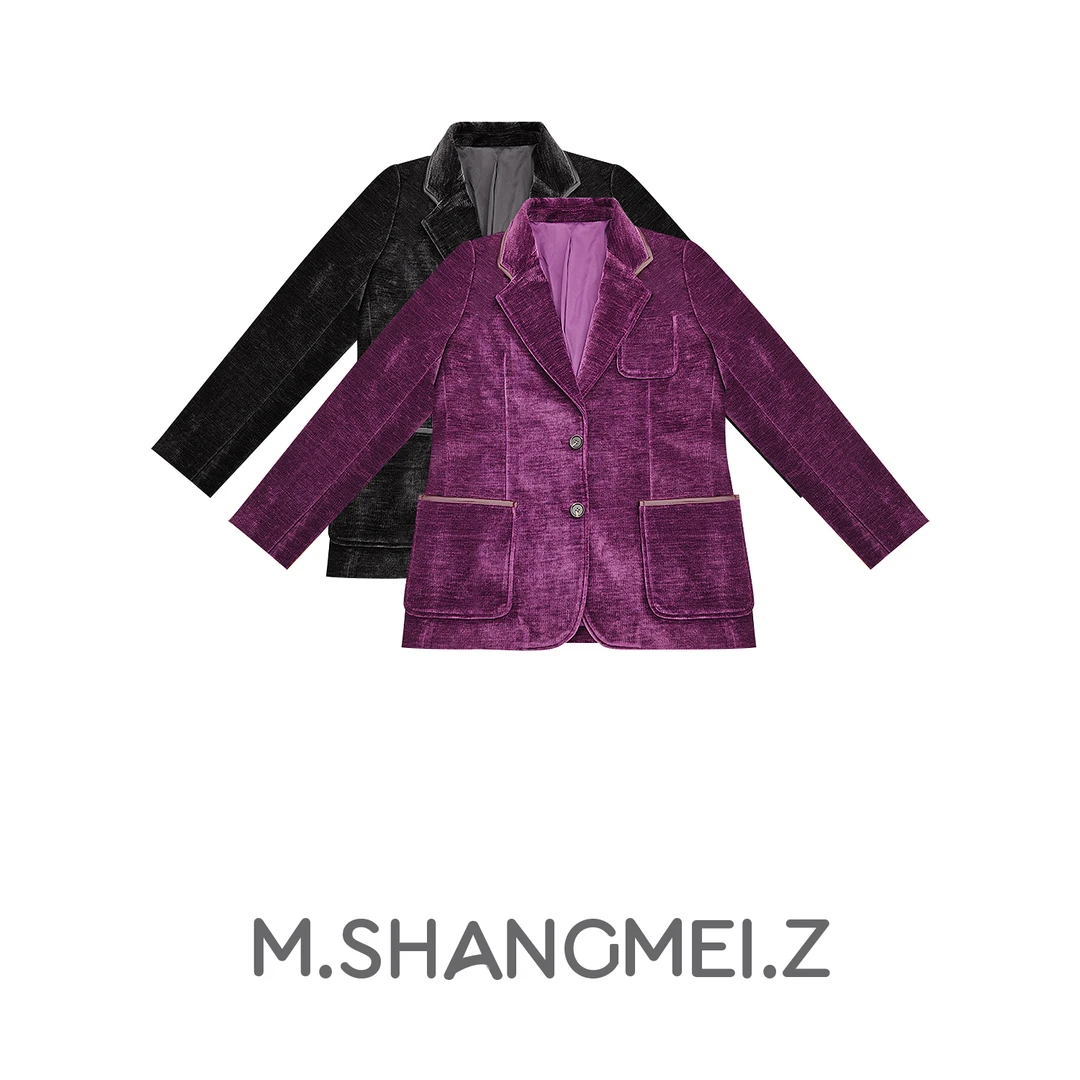 M.SHANGMEI.Z/沐熙美大哥推荐摩登精灵设计师M家条绒西服x020111