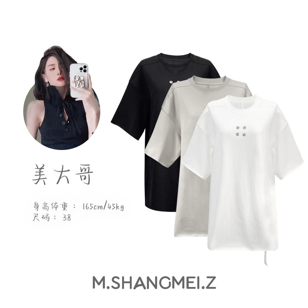 M.SHANGMEI.Z/沐熙美大哥百搭清凉半袖穿搭时尚情侣夏季T恤x0585