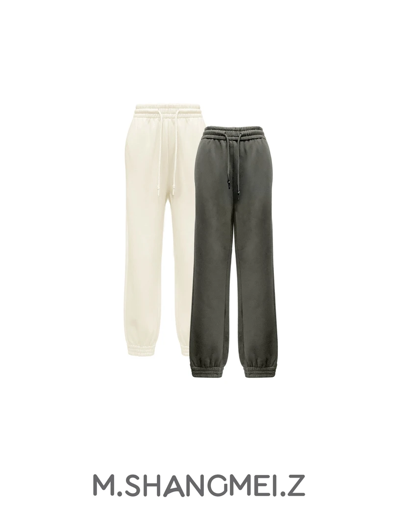 M.SHANGMEI.Z/沐熙美大哥推荐修身穿搭加绒简约热力感束脚裤x0900