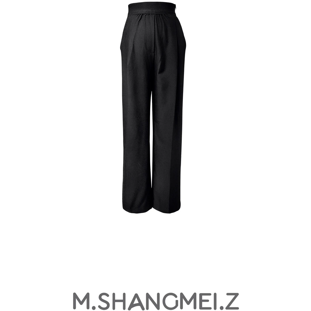 M.SHANGMEI.Z/沐熙美大哥推荐黑色休闲夏季薄款显瘦女士长裤x0116