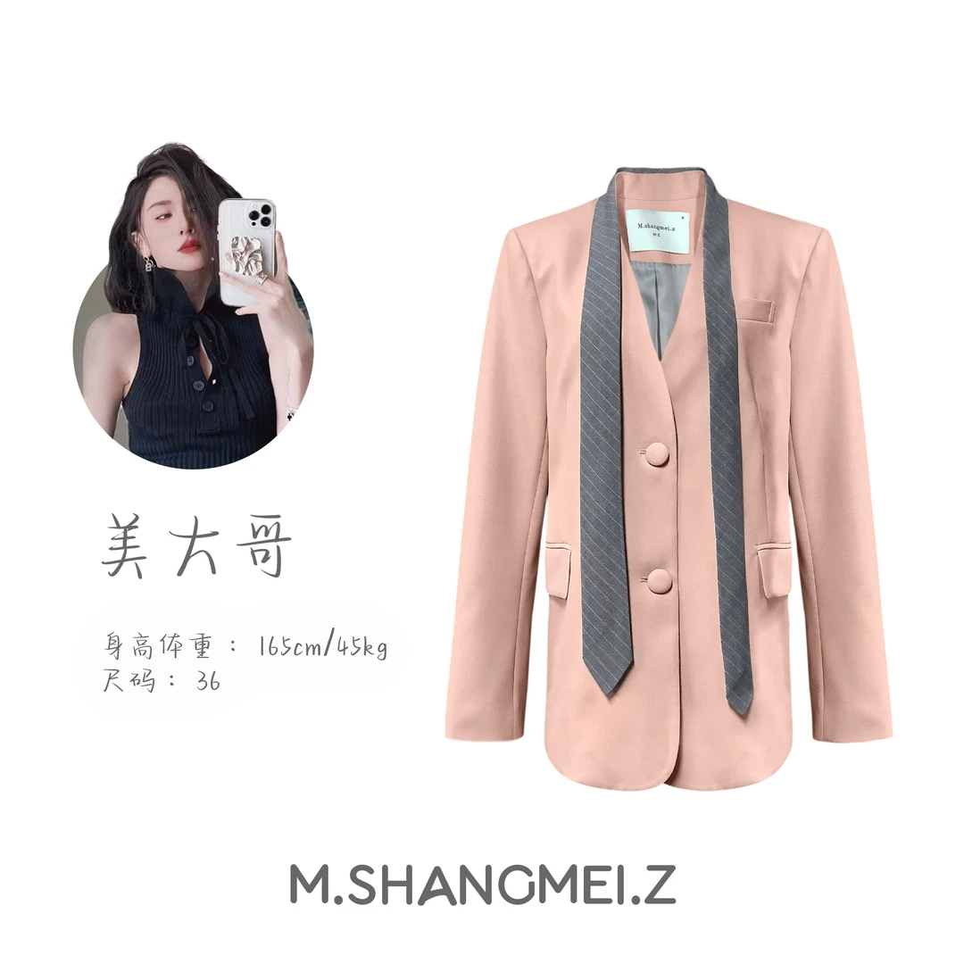 M.SHANGMEI.Z/沐熙美大哥推荐气质穿搭时尚ol休闲女士西服x0315