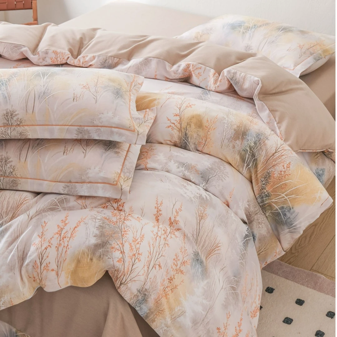 【专柜尾单】MC印花磨毛加厚四件套-晚枫-雅韵-礼包装