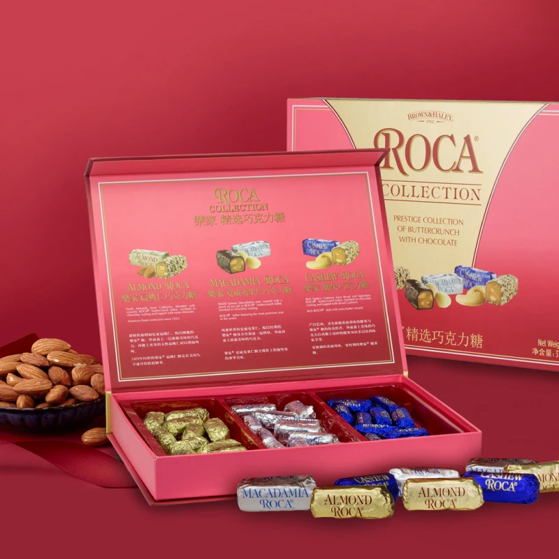 ROCA/乐家 美国进口杏仁糖腰果扁桃仁糖果巧克力375g零食礼盒装