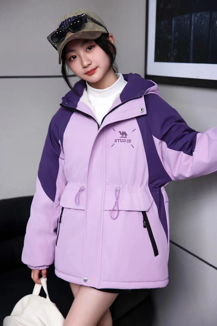 女童外套棉服冲锋衣加棉时尚中大童防风保暖ZF1315