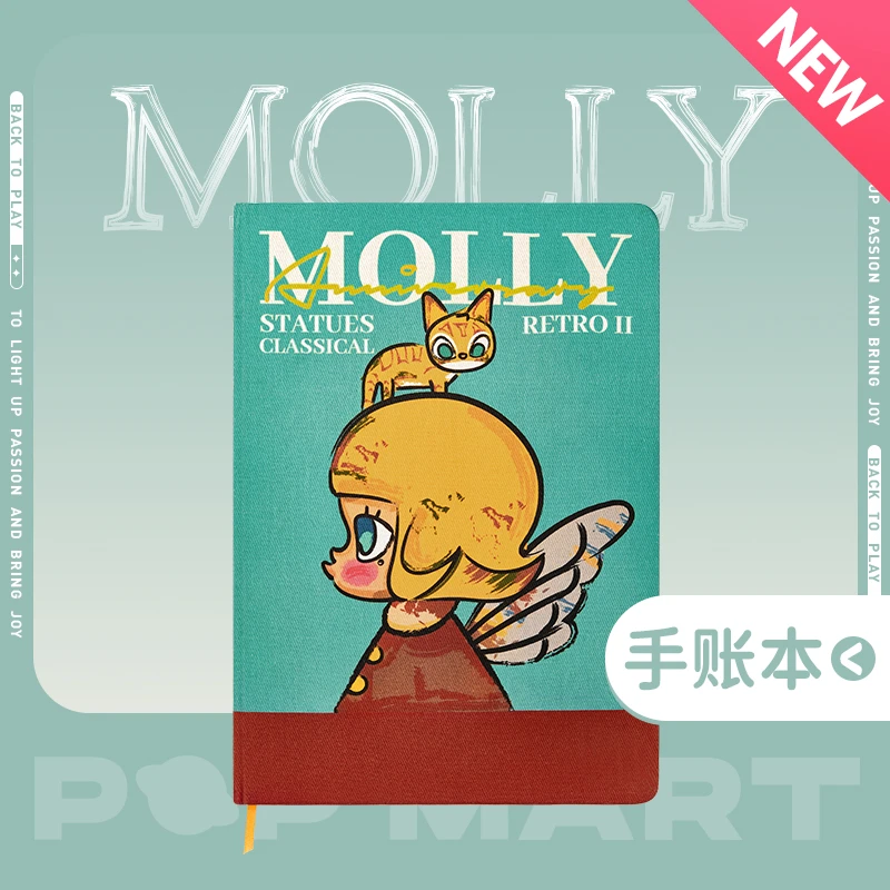 泡泡玛特MOLLY周年雕塑经典回归2系列-手账本文具
