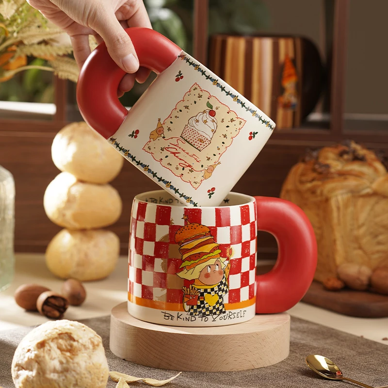 泡泡玛特星星人马克杯-汉堡包/车厘子/小壶/泡澡星星仔款式