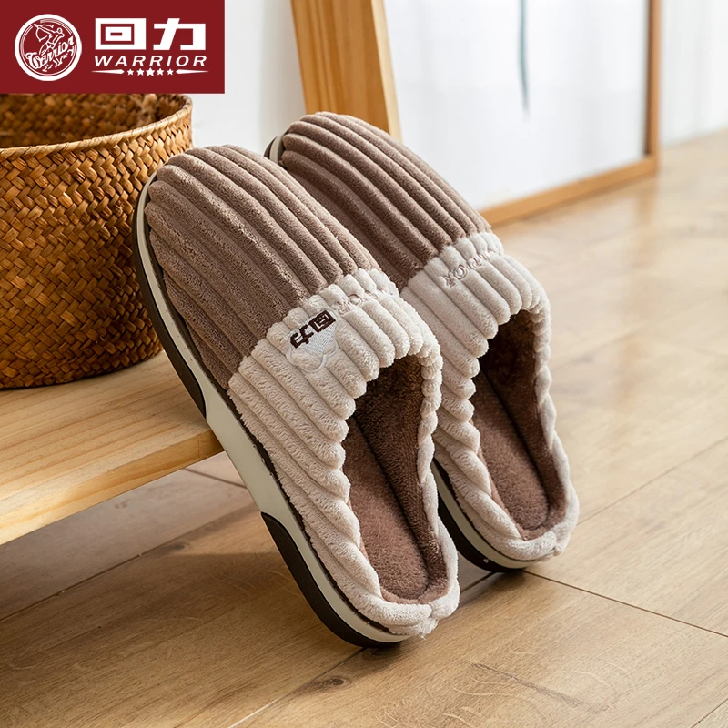 冬天棉拖鞋回力男士外穿防滑加厚加绒保暖情侣拖鞋女士室内家居鞋