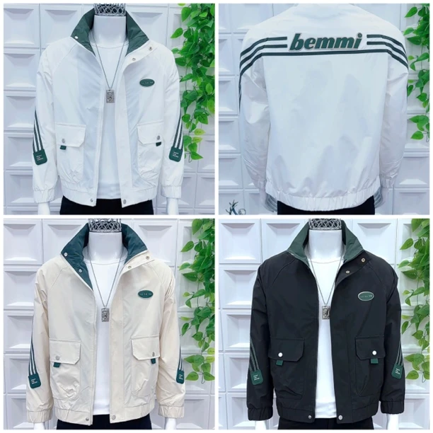 春秋季时尚百搭新款男士立领薄款夹克外套休闲帅气户外夹克