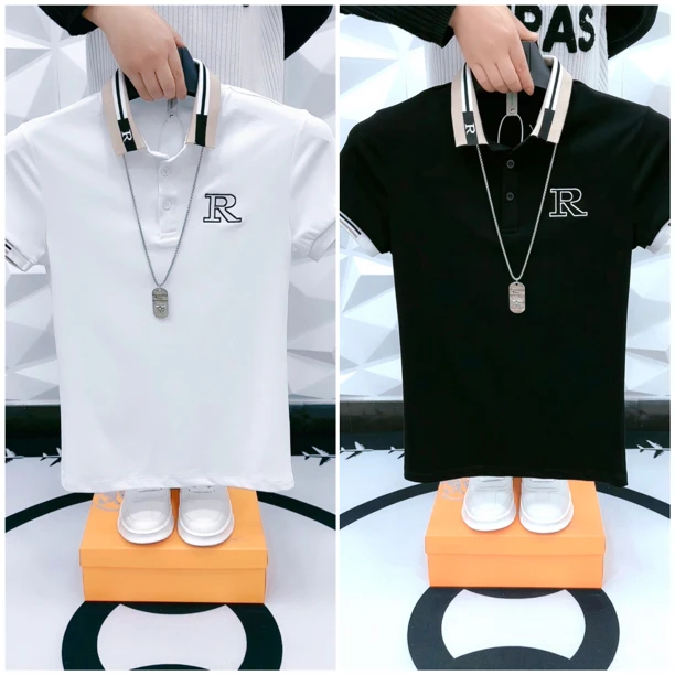 潮流时尚新款男士修身款短袖T恤