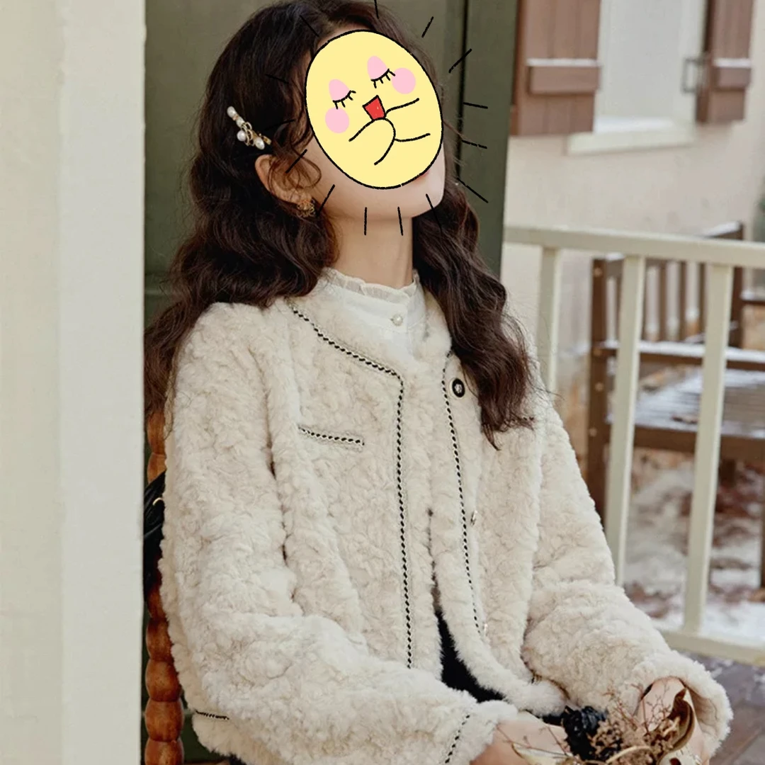 【751-760】【76】外套秋冬厚外套休闲小香风毛绒