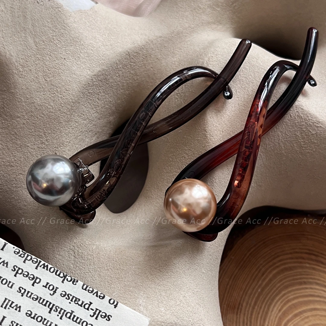 珠珠发夹后脑勺发卡青蛙扣夹ins春夏高级感气质盘发神器扭扭夹