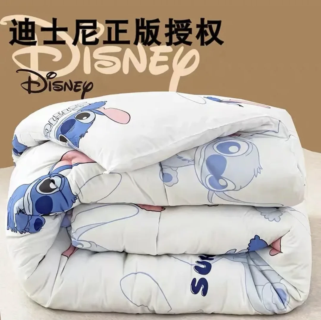 8新款迪士尼A类针织棉面料豆豆绒轻薄锁温大豆纤维被子单人冬被