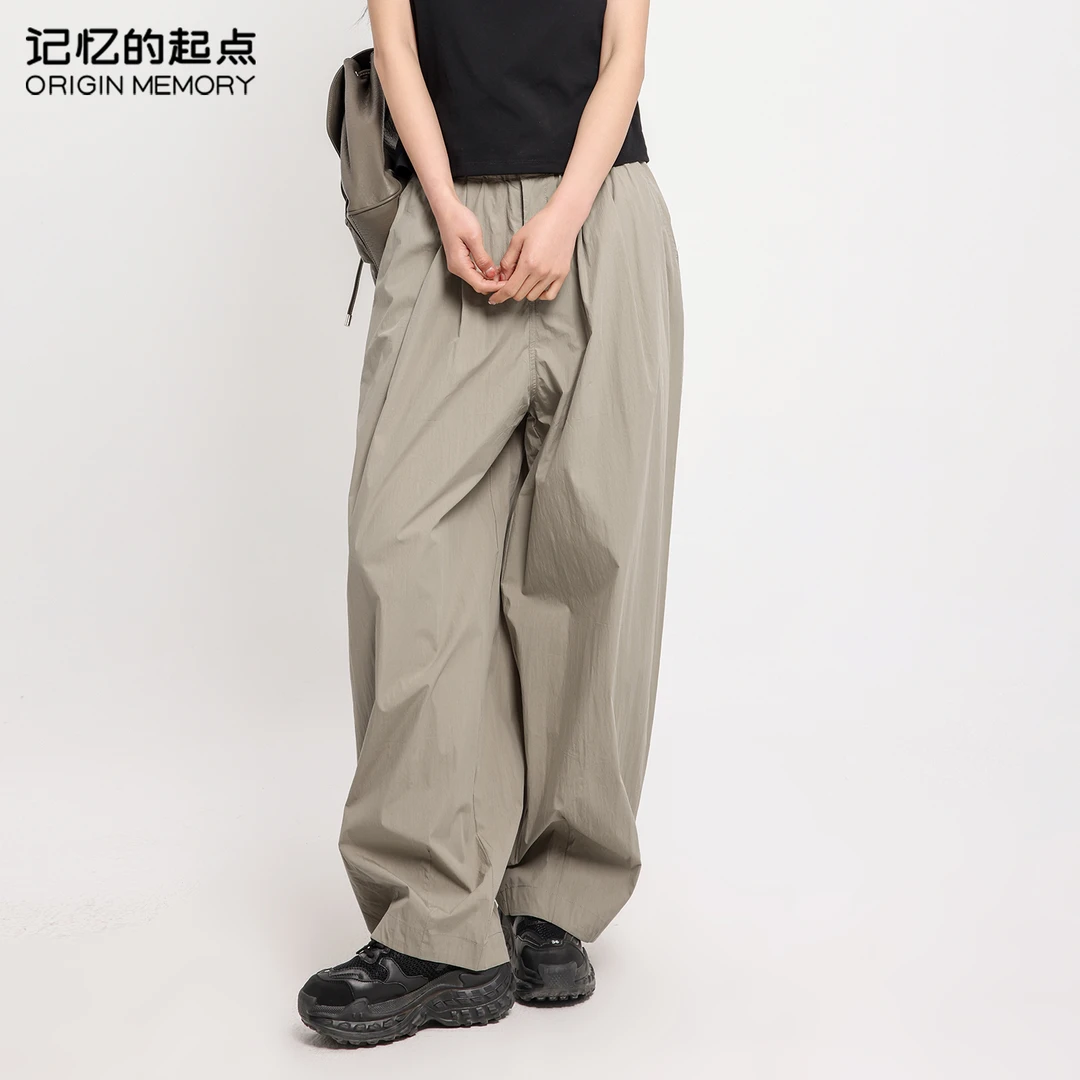 记忆的起点休闲裤女廓形阔腿裤女宽松显瘦垂感萝卜裤子68AX29917