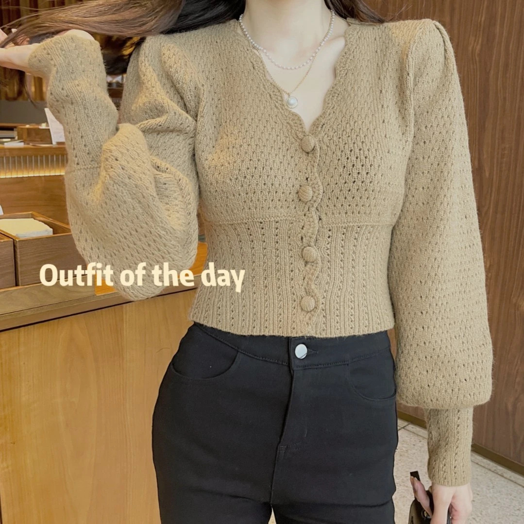 【清仓专场】温柔风气质设计感针织衫上衣女DMJ-S52104