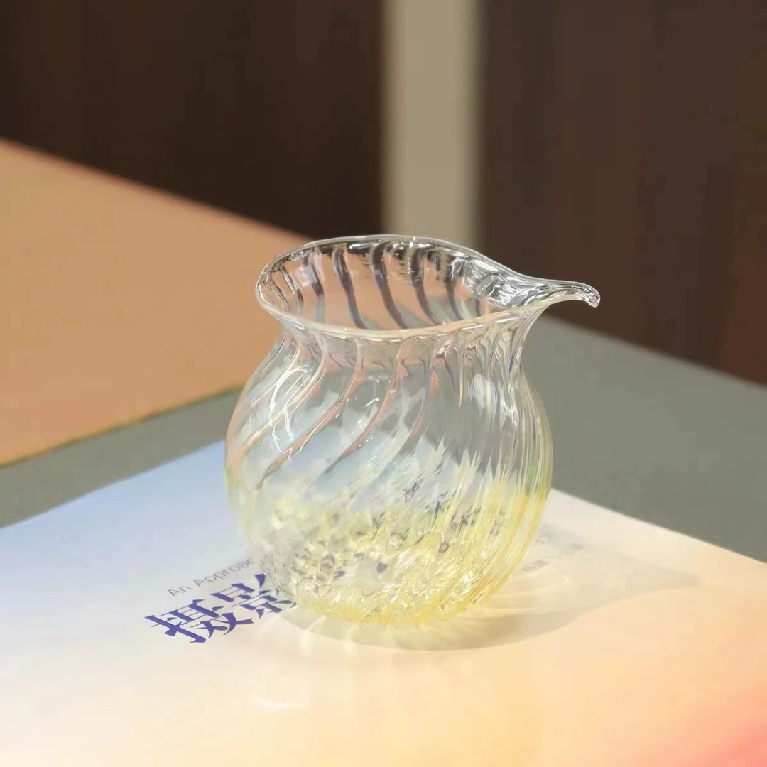 【半闲】手工熏银螺旋公杯