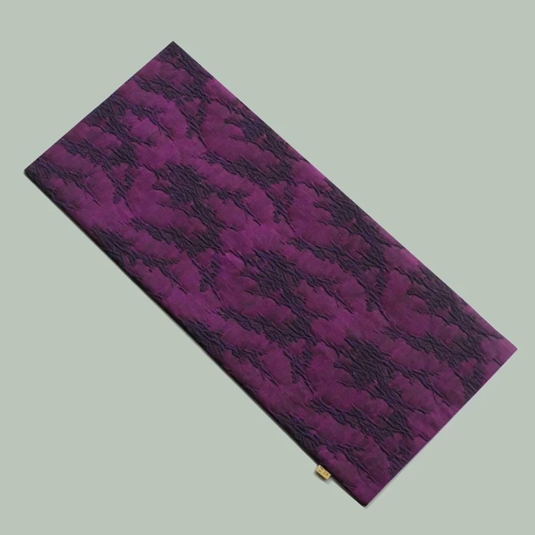 【半闲】慢蓝 | 真丝香云纱冰梅紫色茶席（50*22）