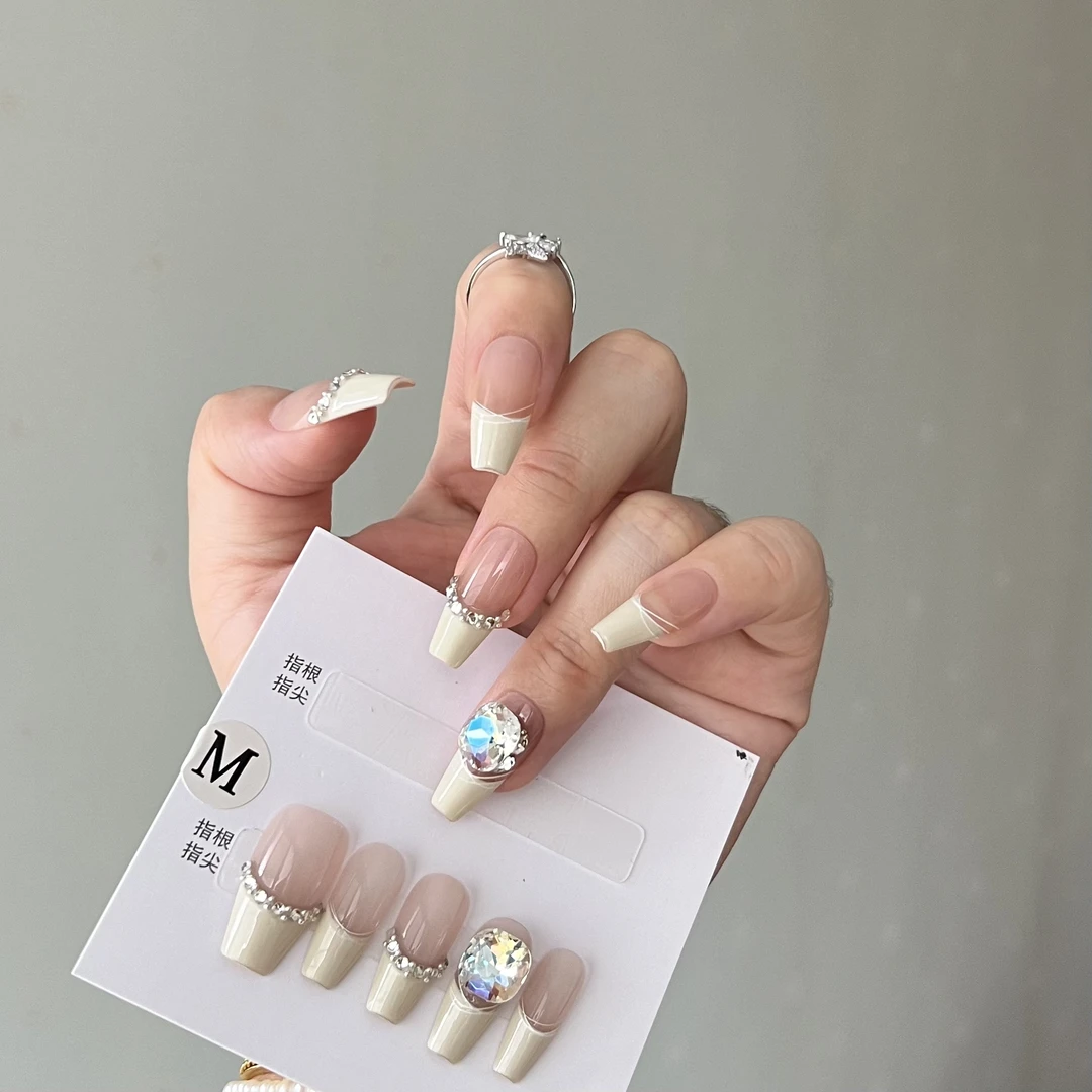 【小钢珠系列】高级感爆闪美甲多种颜色甲型纯手工穿戴甲甲片新款