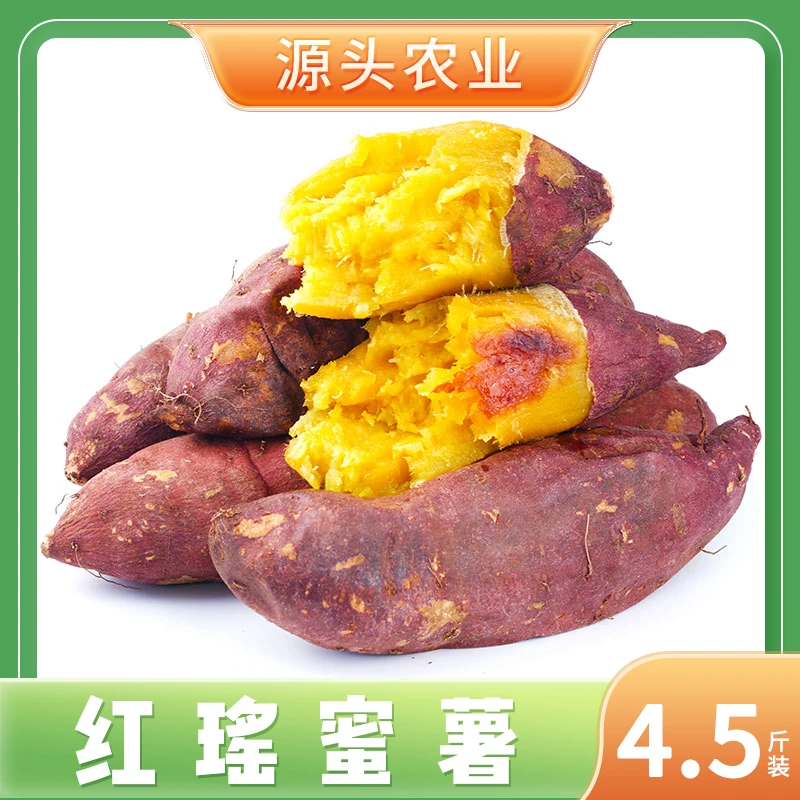 【红瑶蜜薯】黄金蜜薯冰糖薯超黄心蜜薯地瓜 4.5斤装普通箱 S
