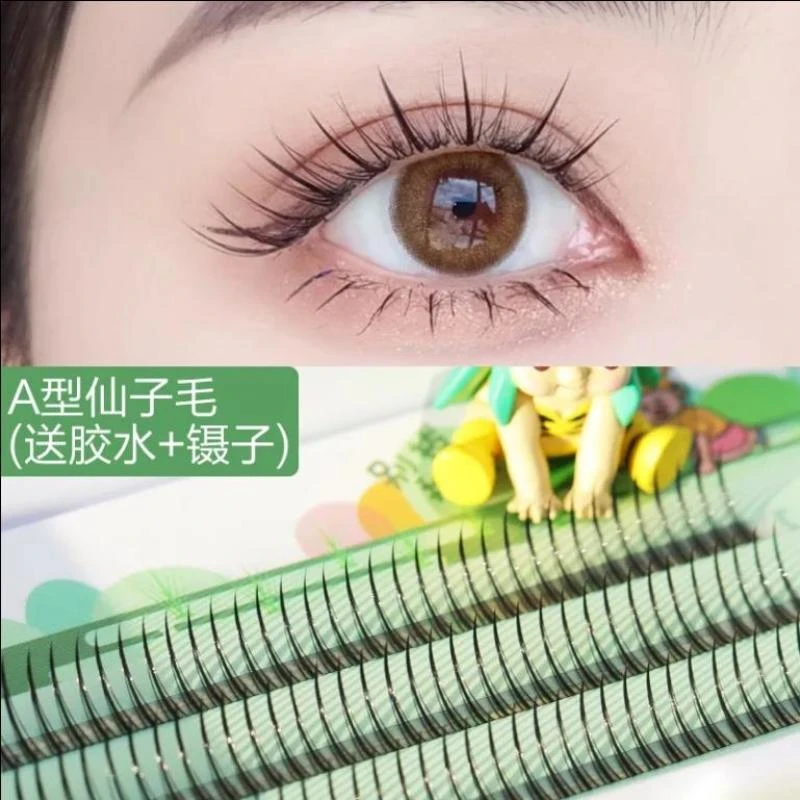 荔树仙女款睫毛M型嫁接A型睫毛假睫毛朵毛自然仿真美睫仙子毛