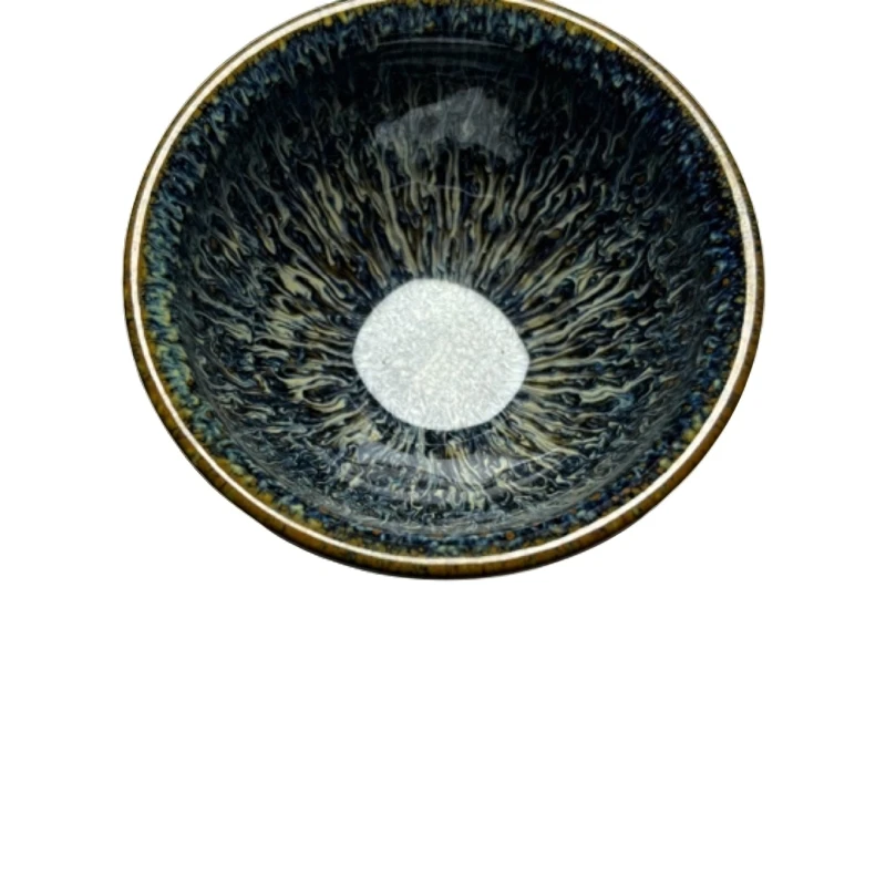 建盏金孔雀束口主人杯