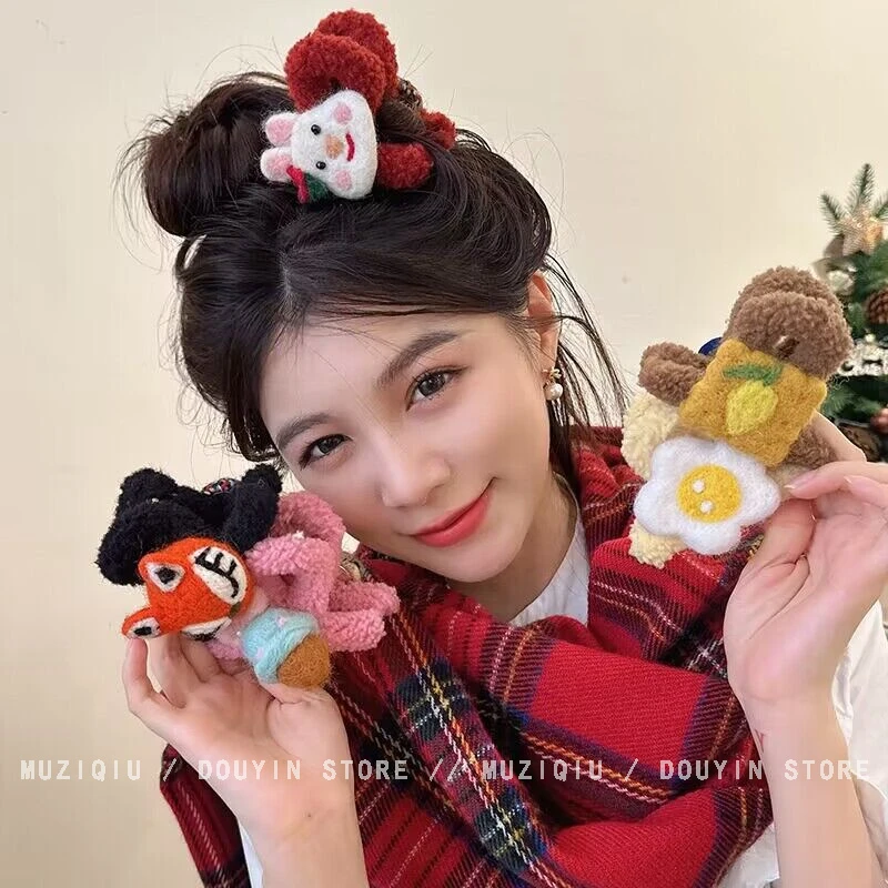 木子秋各种小可爱~毛毛抓夹秋冬网红甜美气质时尚发饰少女心手工