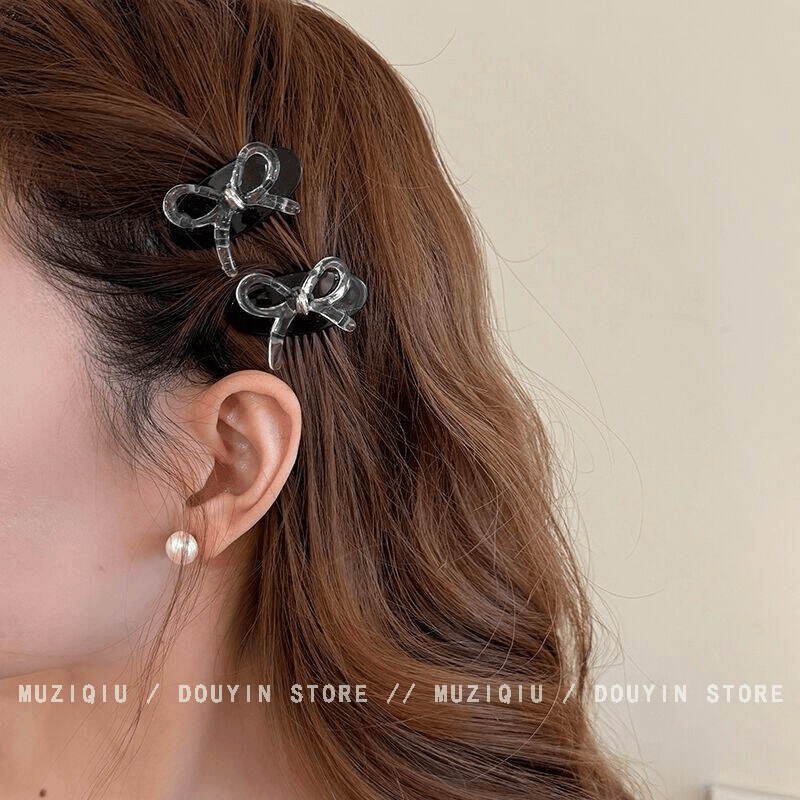 木子秋精致甜美蝴蝶结刘海侧边夹高级感气质时尚简约搭网红小抓夹