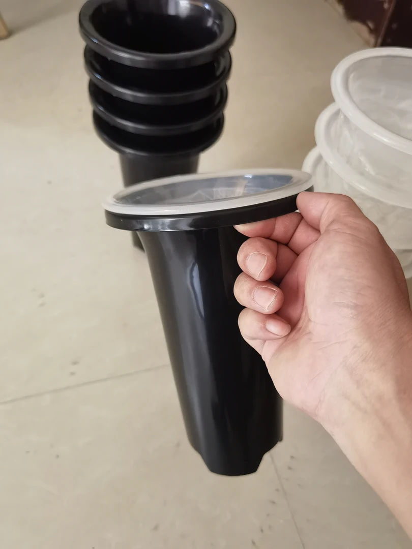 耀家兰花自用透明兰花套盆5套装，透明盆5个，黑盆5个