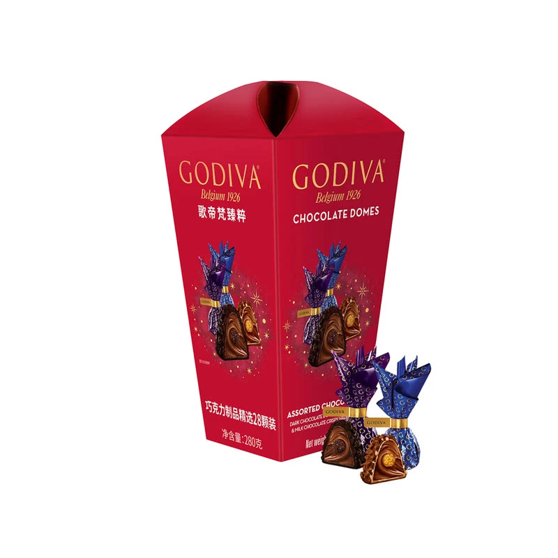 歌帝梵(Godiva) 臻粹系列巧克力制品精选28颗装 280g解馋零食，适合高考吃的巧克力推荐