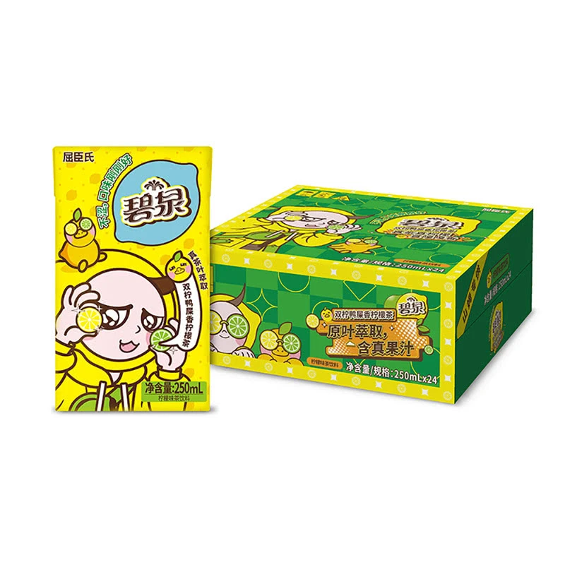 屈臣氏 碧泉双柠鸭屎香柠檬茶(柠檬味茶饮料) 250ml*24