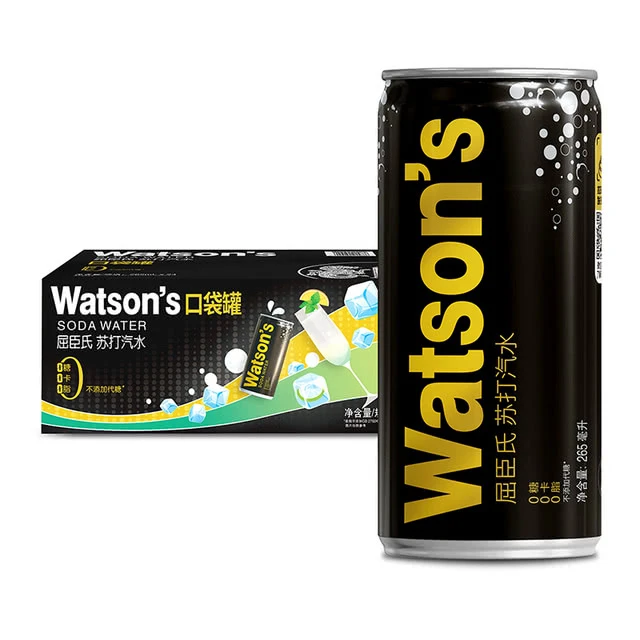 屈臣氏(Watson's) 苏打汽水 口袋罐 265ml*24