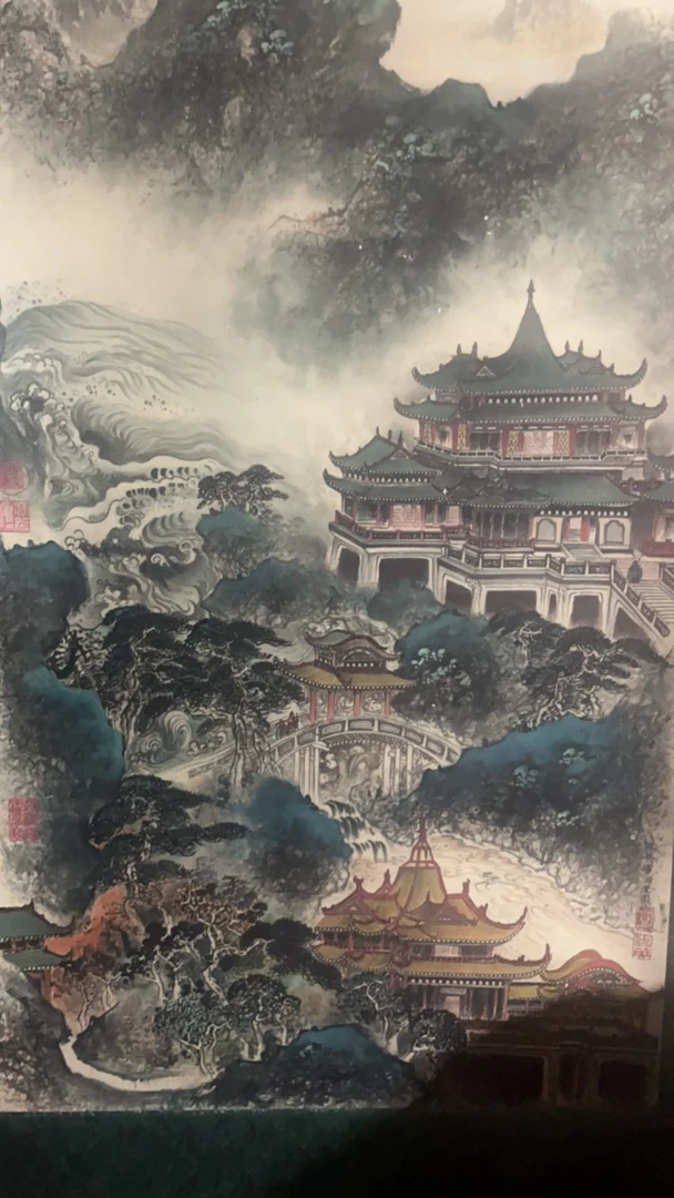 中堂峰玉宇图装饰画