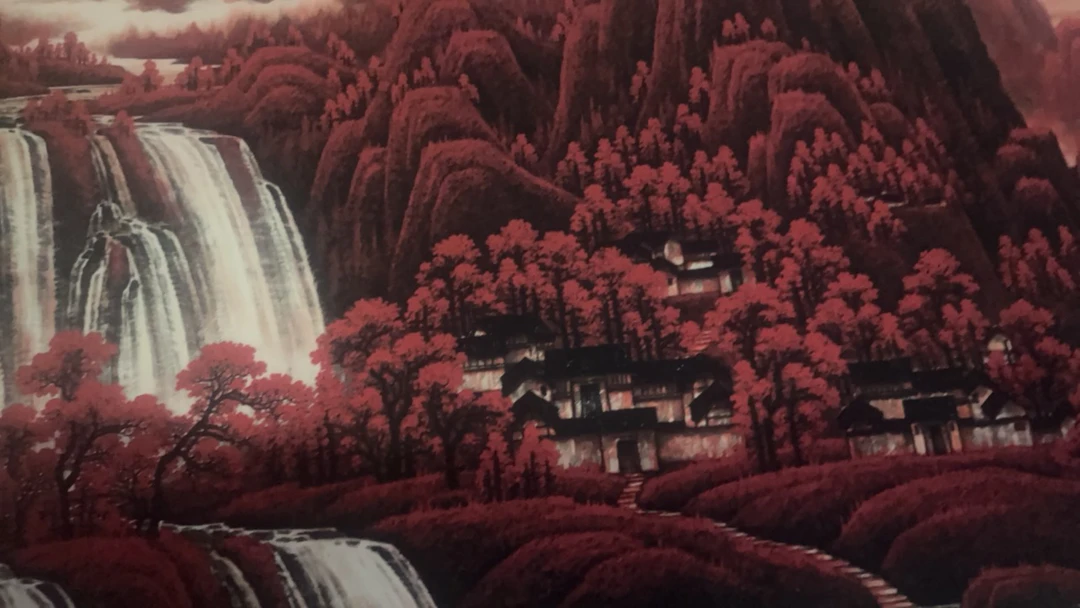 横幅万山红遍图装饰画