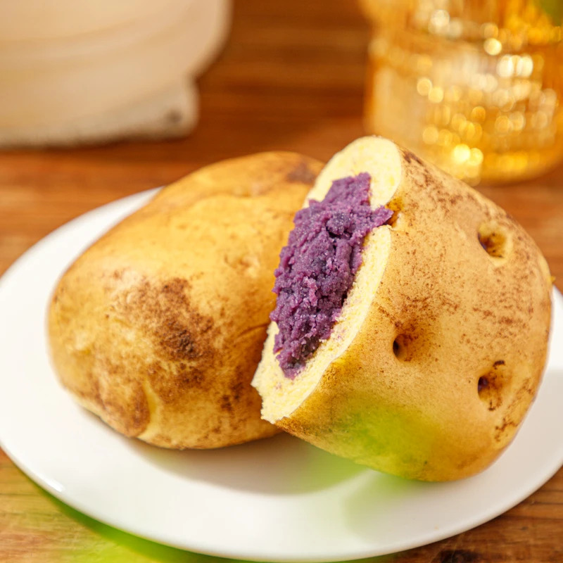 紫薯包土豆包儿童创意早餐蒸煮面食补充营养速食薯仔包480g每包